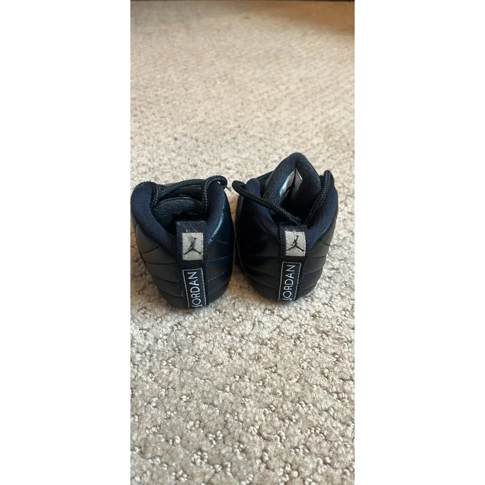 Jordan 12 Retro Winterized Black Infant Crib Shoes Size 1C 812878-013